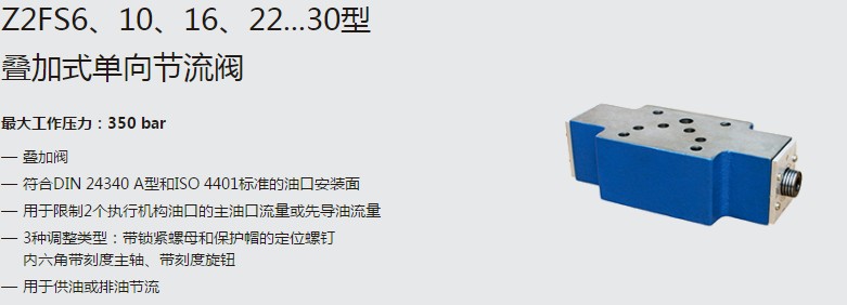 SHLIXIN上海立新Z2FS6、10、16、22...30型疊加式單向節流閥